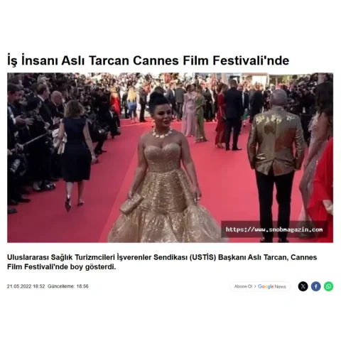 Asli Tarcan News About Cannes Film Festival in Son-Dakika
