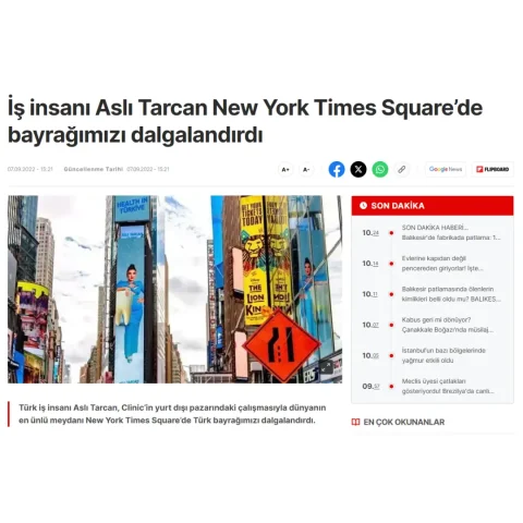 Asli Tarcan in CNN news