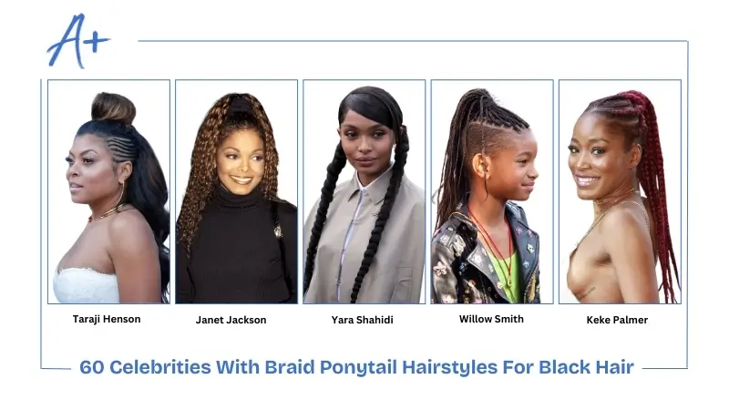 Afro Celebrities With Braid Ponytail Hairstyles Afro Celebrities With Braid Ponytail Hairstyles