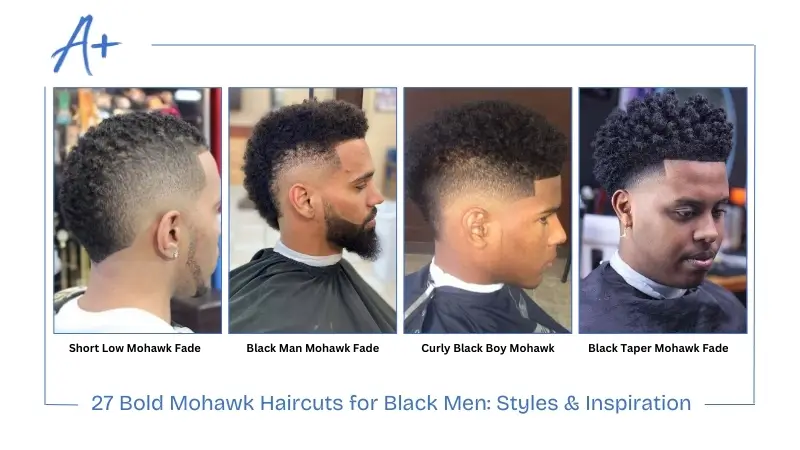 Mohawk Fade - Low, Curly, Black Mohawk Fade - Low, Curly, Black