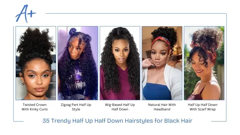Twisted hair Half Up Half Down Hairstyles for Black Hair Twisted hair Half Up Half Down Hairstyles for Black Hair