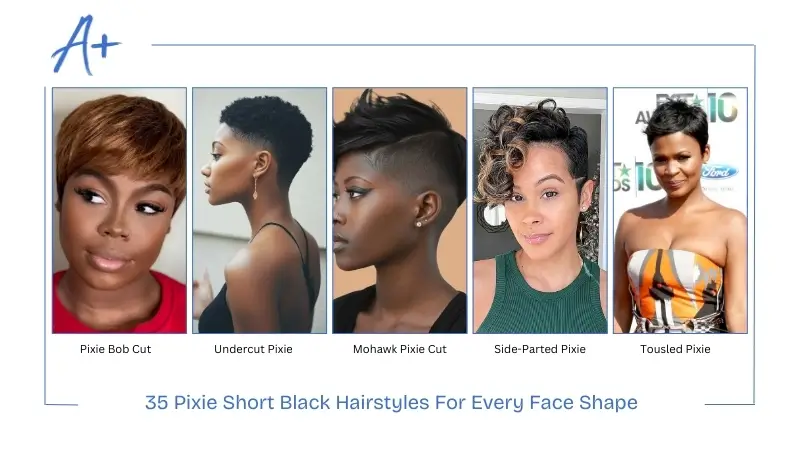 New Pixie Short Black Hairstyles For Every Face Shape