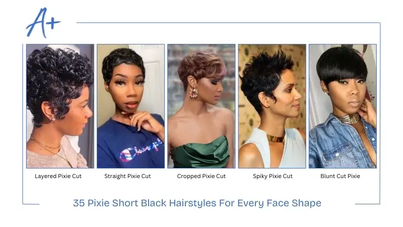 Pixie Black Hairstyles For Every Face Shape